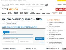 Tablet Screenshot of immobilier.cotemaison.fr